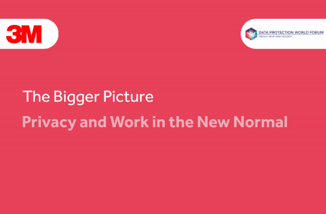 The bigger picture:  Privacy and Work in the New Normal